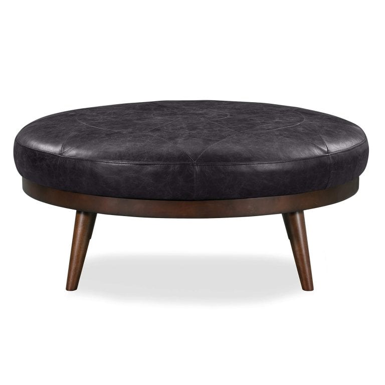 POLY & BARK Gio Ottoman in Full-Grain Semi-Aniline Italian Tanned Leather