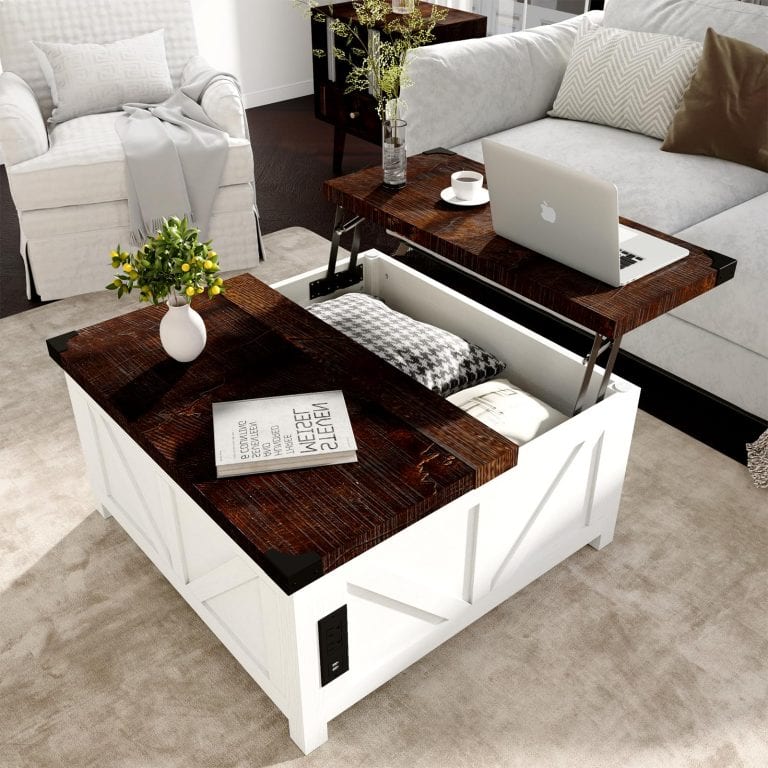 Farmhouse Lift Top Coffee Table with Storage
