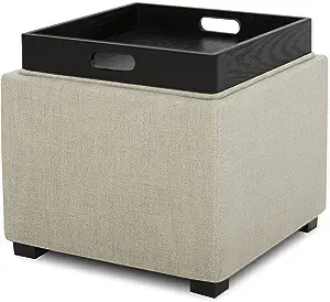 Chita Storage Ottoman Cube with Tray