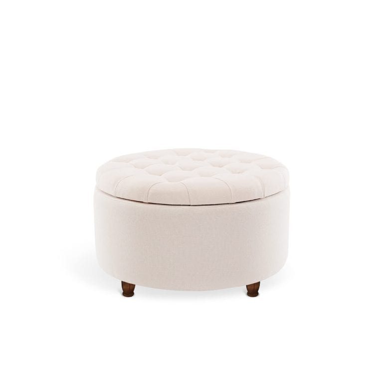 Modern Round Ottoman Footrest Stool