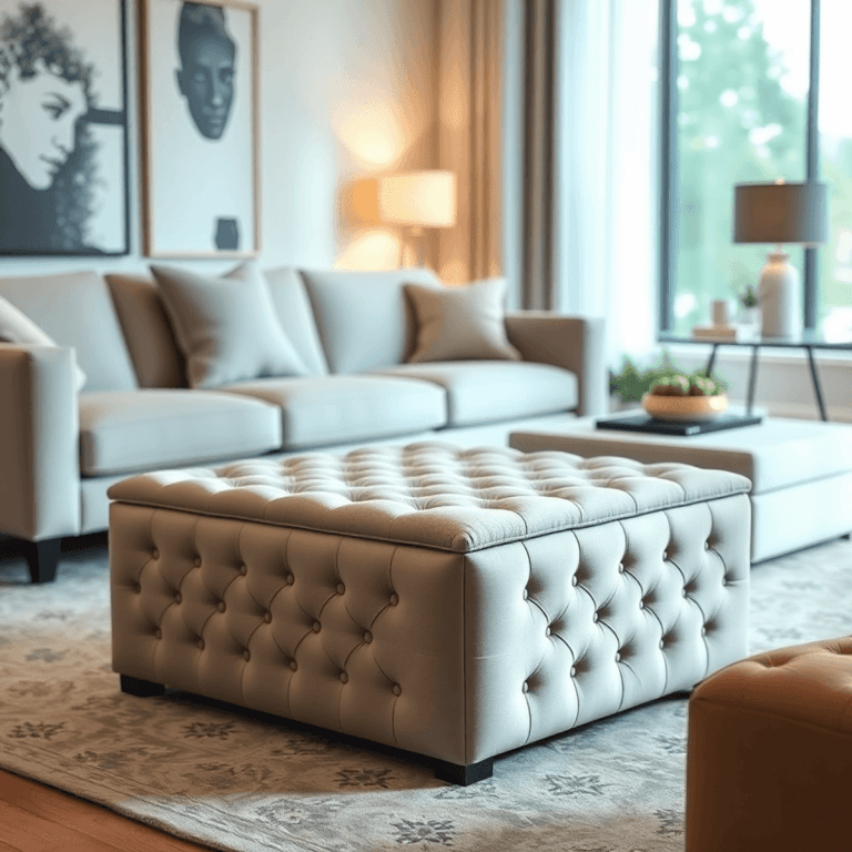 Tbfit Large Square Ottoman