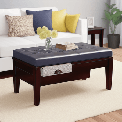 The Secret to a Chic Living Room? An Ottoman Coffee Table!