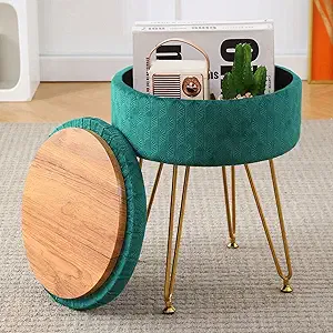 Cpintltr Velvet Storage Ottoman