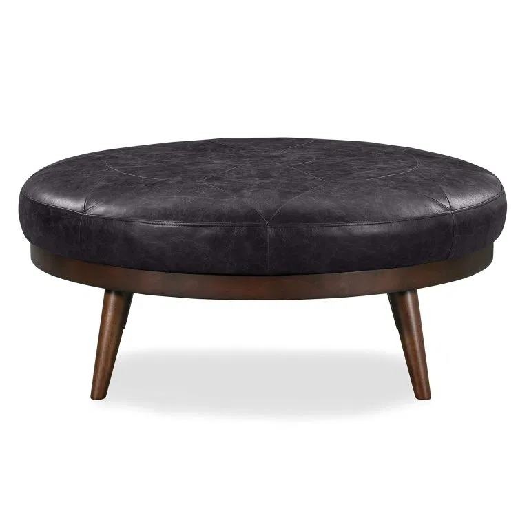 POLY & BARK Gio Ottoman in Full-Grain Semi-Aniline Italian Tanned Leather