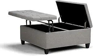 SimpliHome Harrison 36 Inch Coffee Table