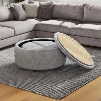 INZOY 36 inch Wide Storage Ottoman