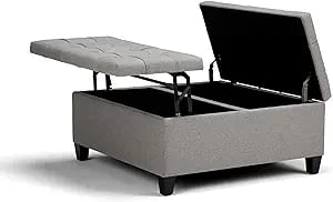 SimpliHome Harrison 36 Inch Coffee Table