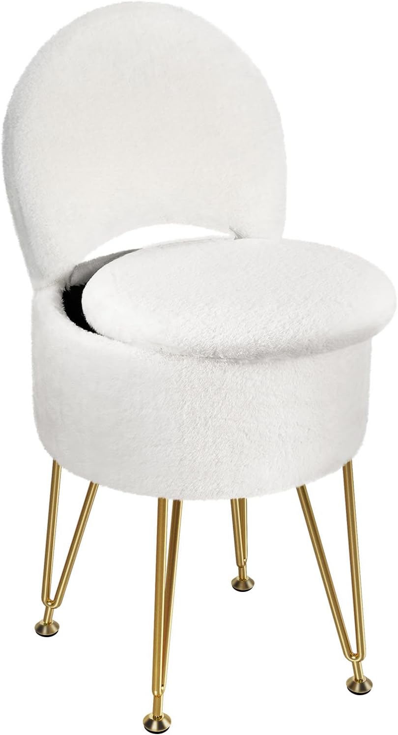 GREENSTELL Vanity Stool Chair with Storage